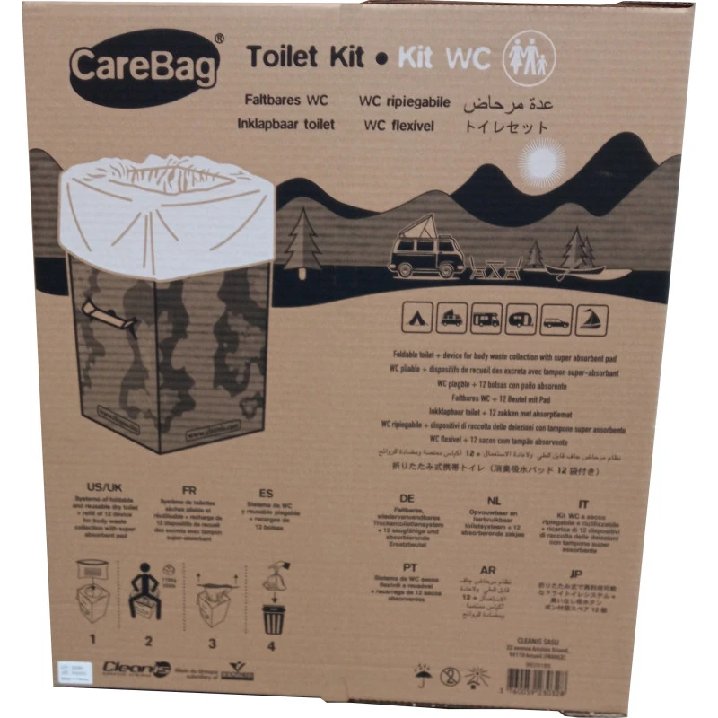 CLEANIS CareBag Kit Toilettes Sèches Pliable 4 CLEANIS CareBag Kit Toilettes Sèches Pliable – Image 2