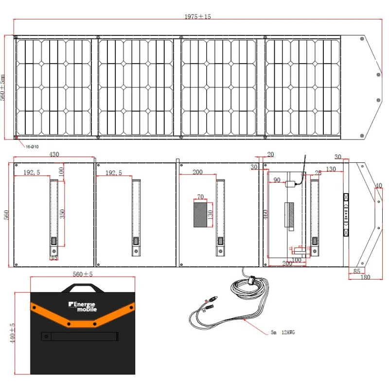 EM Kit Solaire Pliable 400W - VICTRON Régulateur MPPT 100/30 8 EM Kit Solaire Pliable 400W - VICTRON Régulateur MPPT 100/30 – Image 6