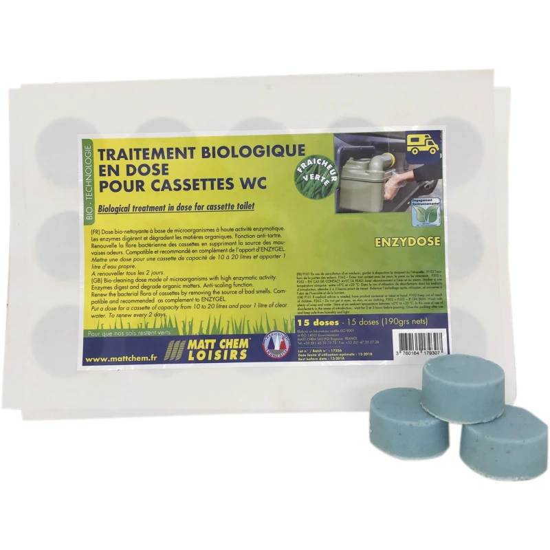 MATT CHEM Enzydose Traitement Cassette WC 3 MATT CHEM Enzydose Traitement Cassette WC