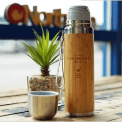 NORTHCORE Thermos® Bambou En Acier 360 Ml Avec Mug -Camping En Plein Air northcore thermos bambou en acier 360 ml avec mug 3